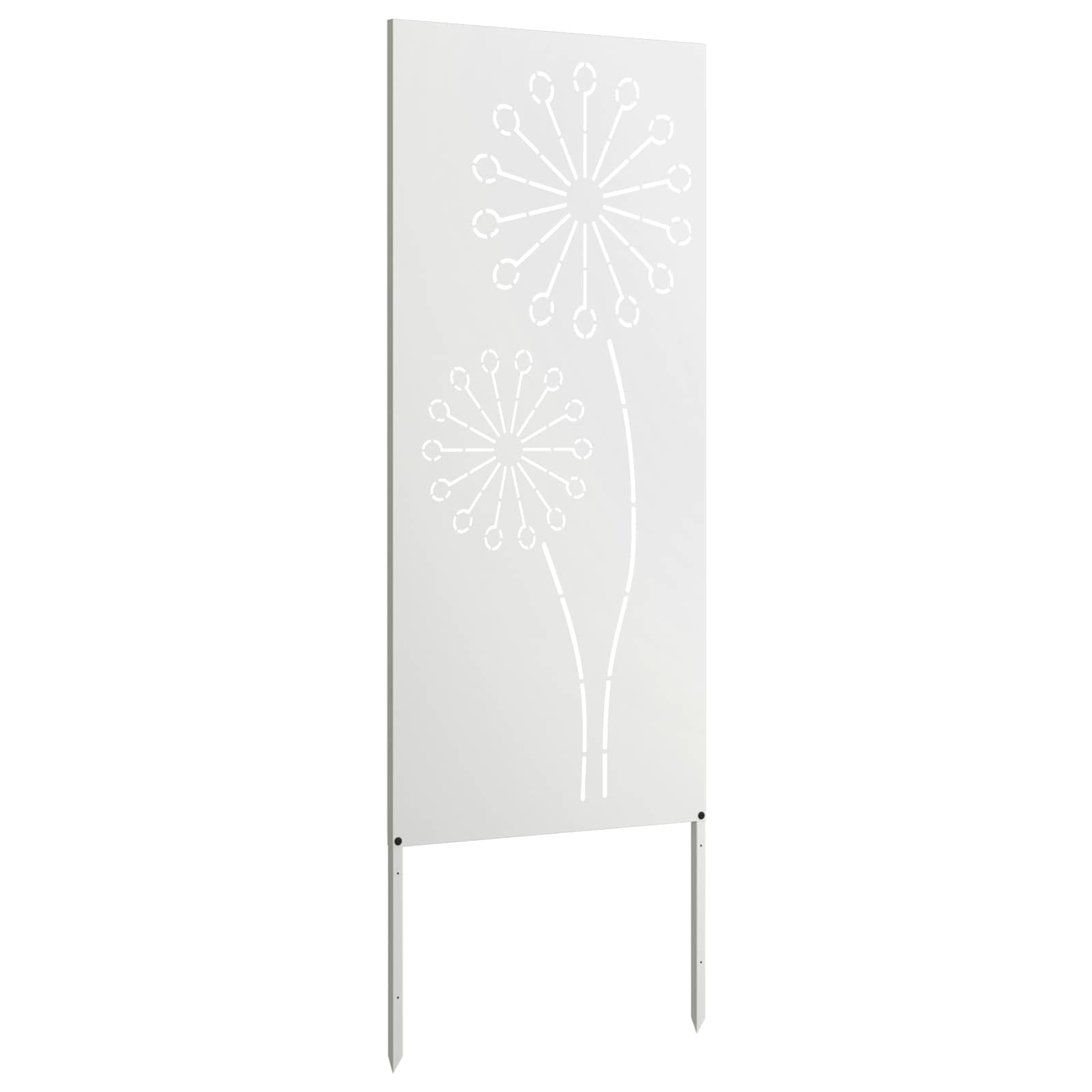 Tuin Privacy Screen Fretwerk Wit 50 x 140 cm Koudgewalst staal is nu te koop bij PeponiXL, paradijselijk wonen!