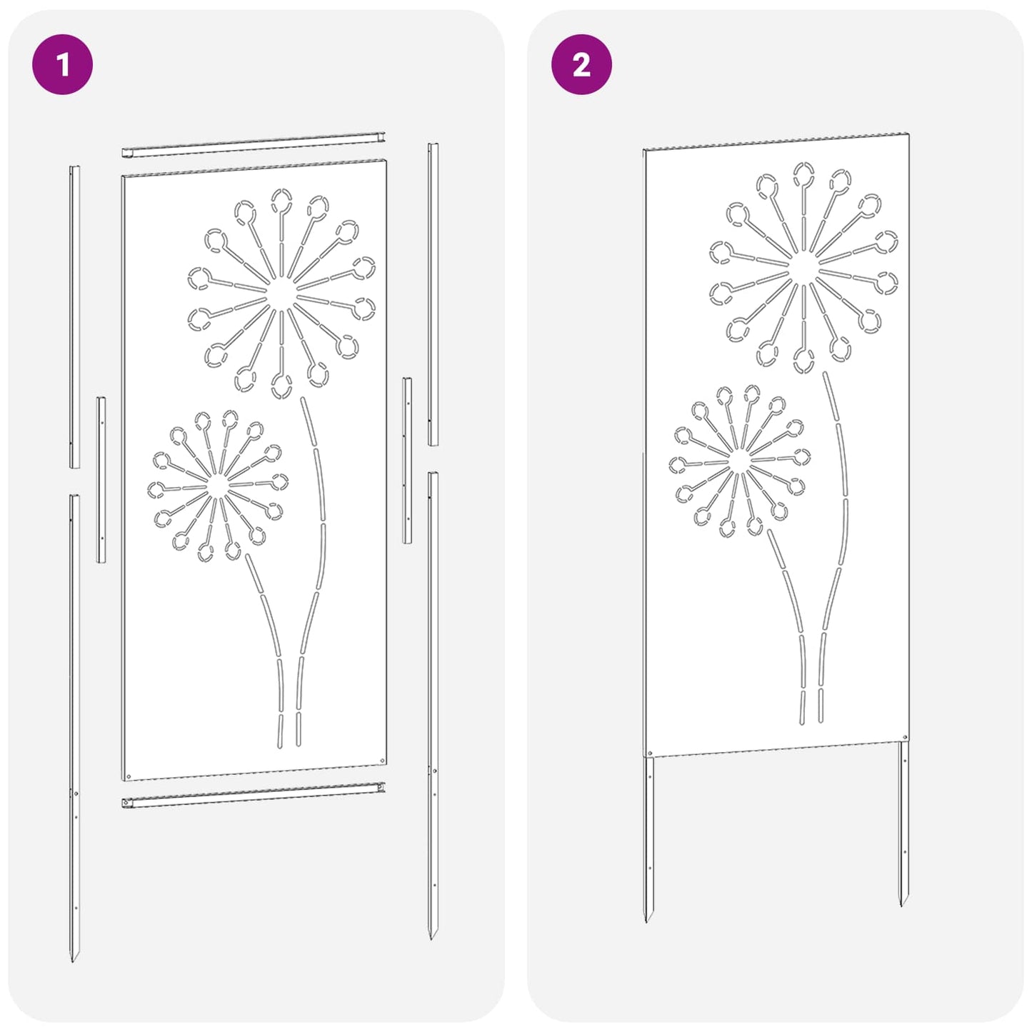 Tuin Privacy Screen Olijfgroen 50 x 140 cm Koudgewalst staal is nu te koop bij PeponiXL, paradijselijk wonen!