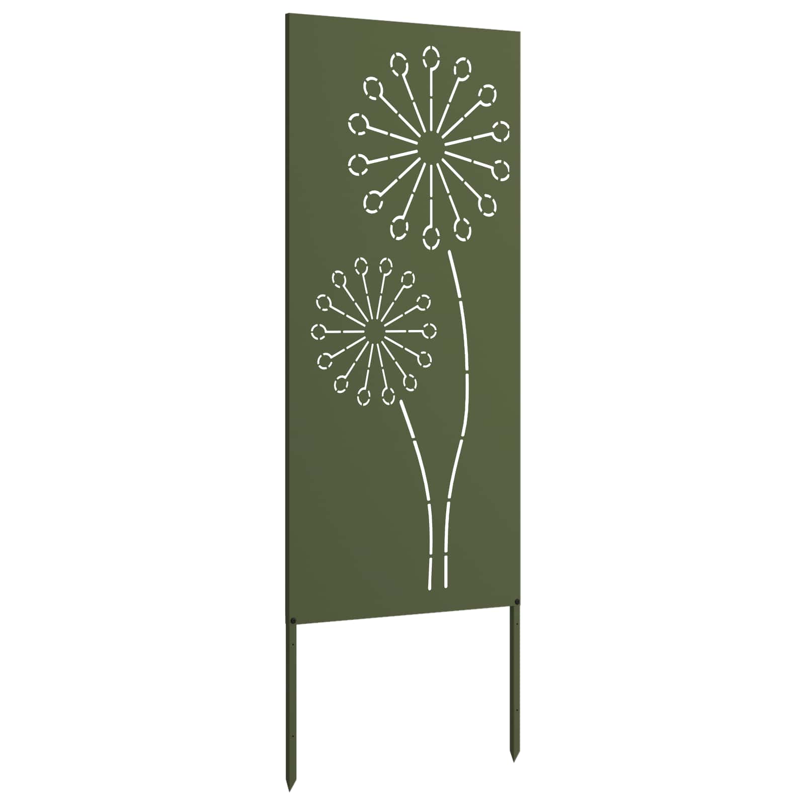 Tuin Privacy Screen Olijfgroen 50 x 140 cm Koudgewalst staal is nu te koop bij PeponiXL, paradijselijk wonen!