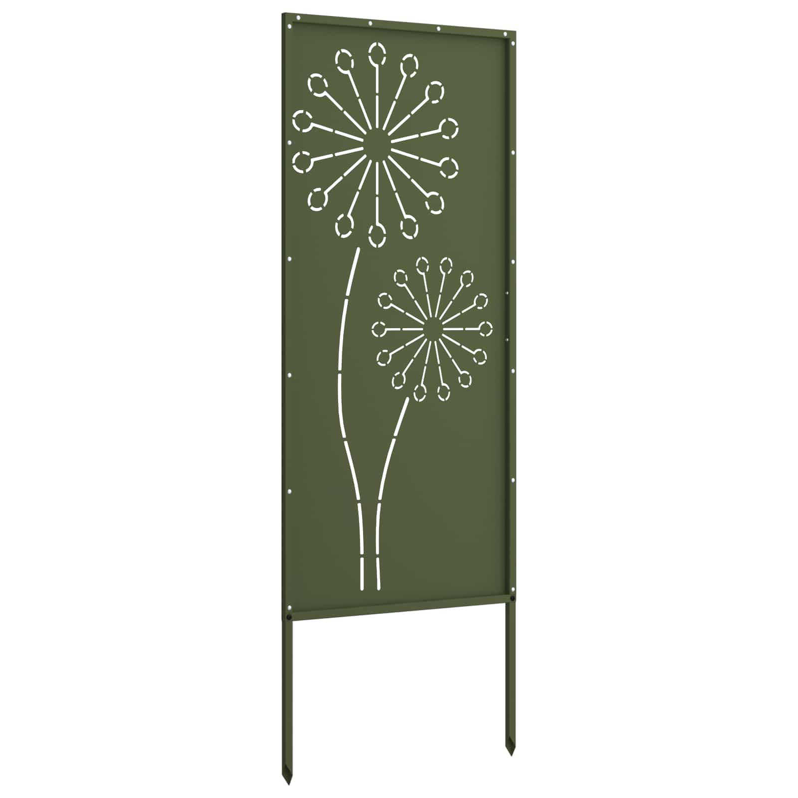 Tuin Privacy Screen Olijfgroen 50 x 140 cm Koudgewalst staal is nu te koop bij PeponiXL, paradijselijk wonen!