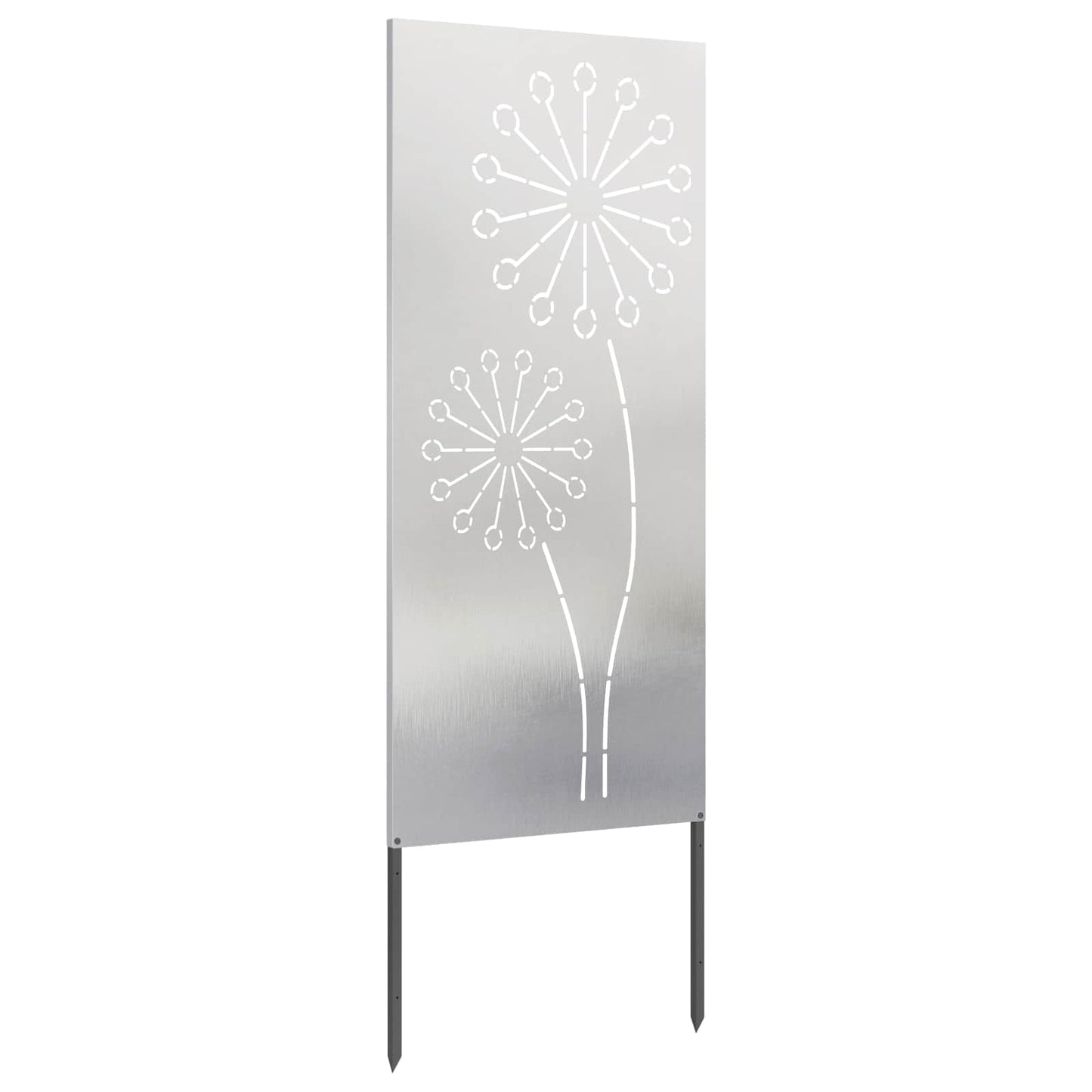 Tuin Privacy Screen Fretwerk Zilver 50 x 140 cm Roestvrij staal is nu te koop bij PeponiXL, paradijselijk wonen!
