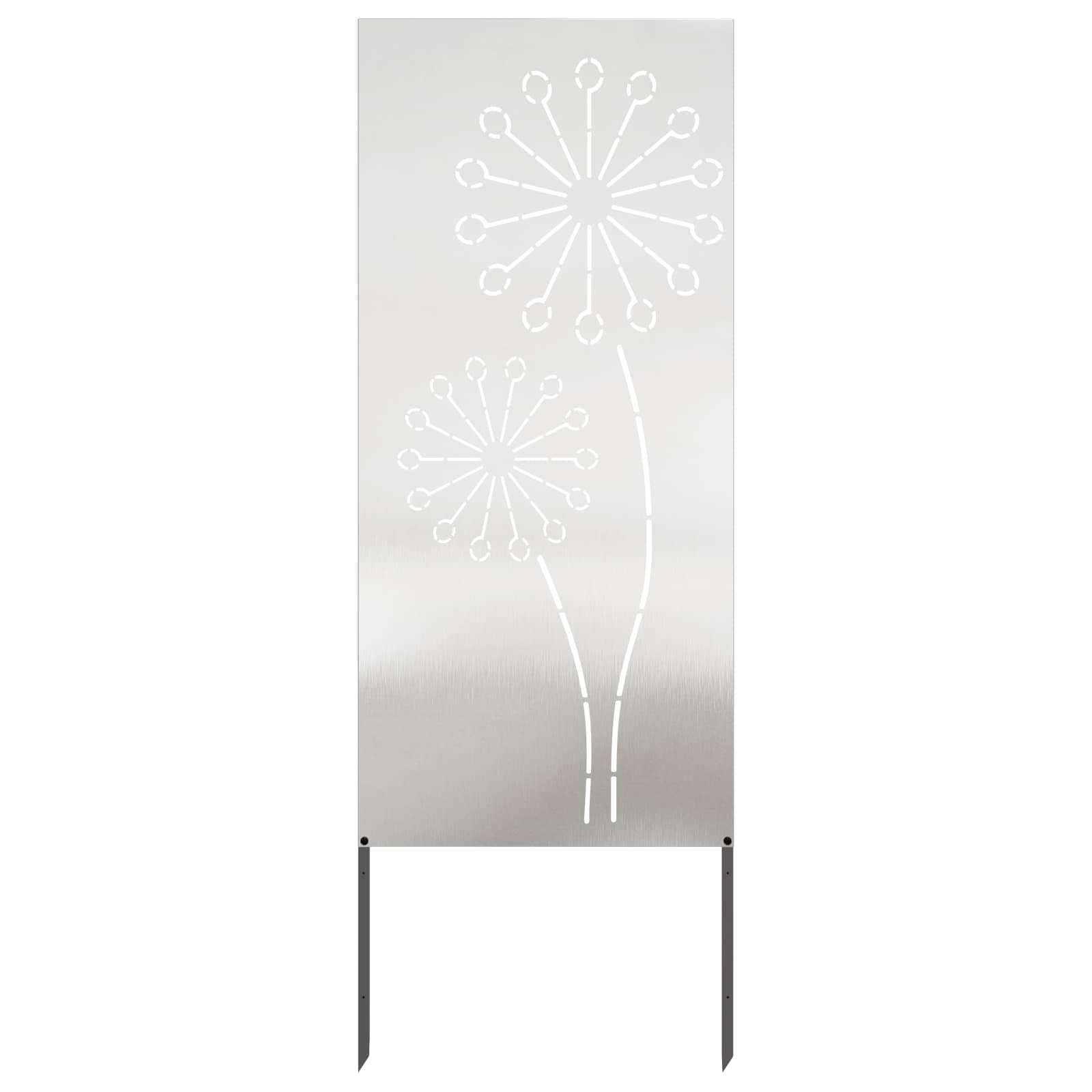 Tuin Privacy Screen Fretwerk Zilver 50 x 140 cm Roestvrij staal is nu te koop bij PeponiXL, paradijselijk wonen!