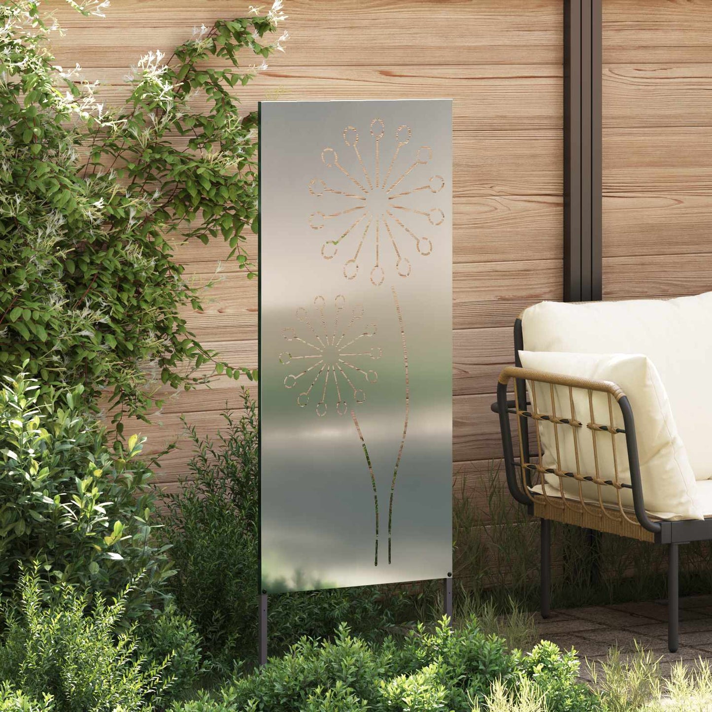 Tuin Privacy Screen Zilver 50 x 140 cm Gegalvaniseerd staal is nu te koop bij PeponiXL, paradijselijk wonen!
