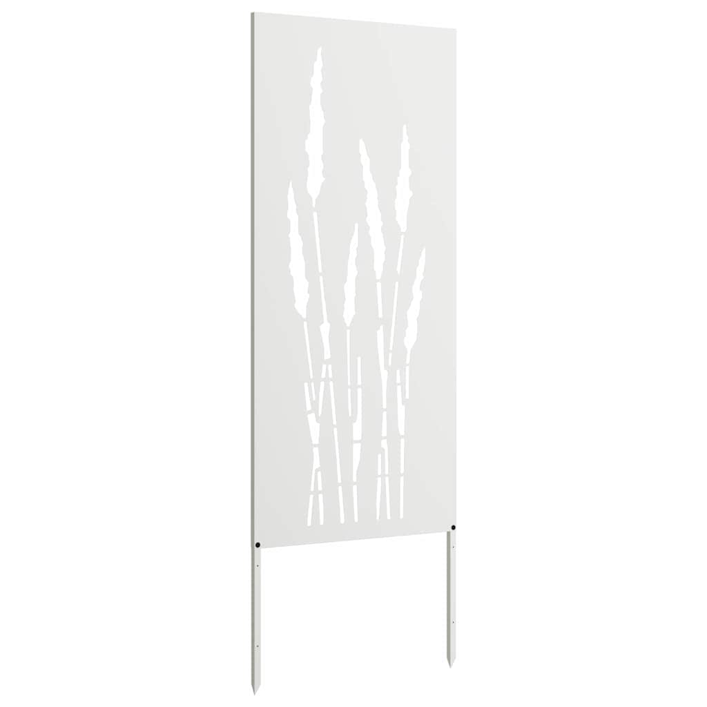 Tuin Privacy Screen Bloemen Wit 50 x 140 cm Koudgewalst staal is nu te koop bij PeponiXL, paradijselijk wonen!