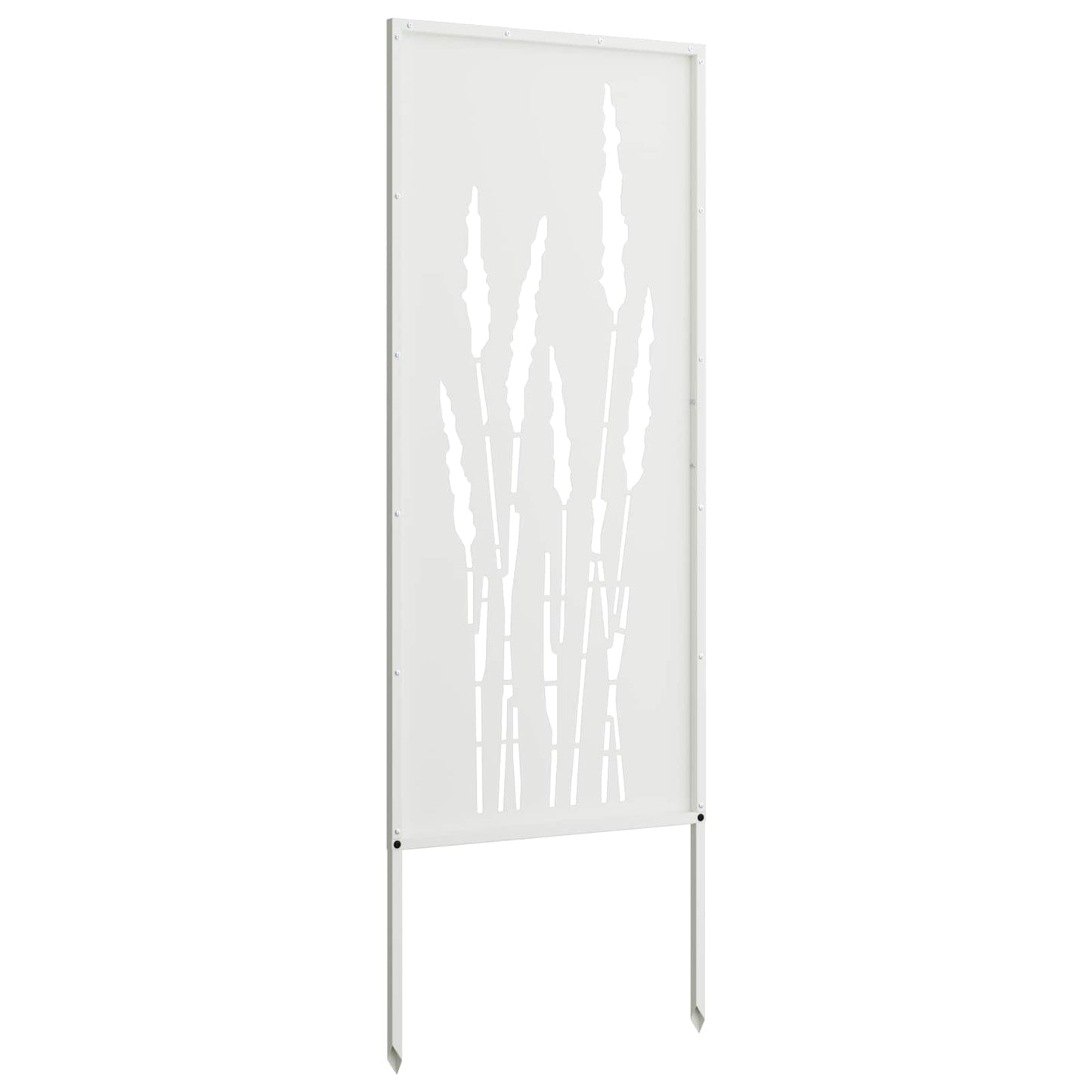 Tuin Privacy Screen Bloemen Wit 50 x 140 cm Koudgewalst staal is nu te koop bij PeponiXL, paradijselijk wonen!