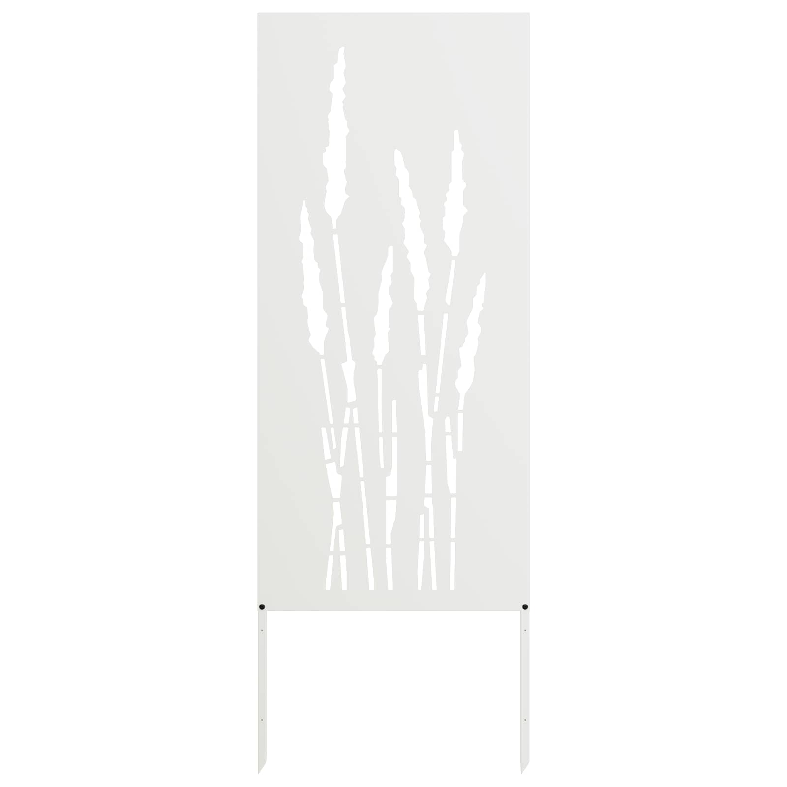 Tuin Privacy Screen Bloemen Wit 50 x 140 cm Koudgewalst staal is nu te koop bij PeponiXL, paradijselijk wonen!