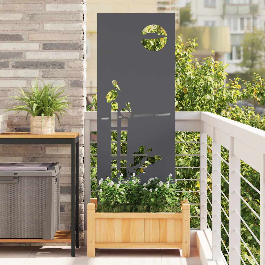 Tuin Privacy Screen Antraciet 50 x 140 cm Koudgewalst staal is nu te koop bij PeponiXL, paradijselijk wonen!