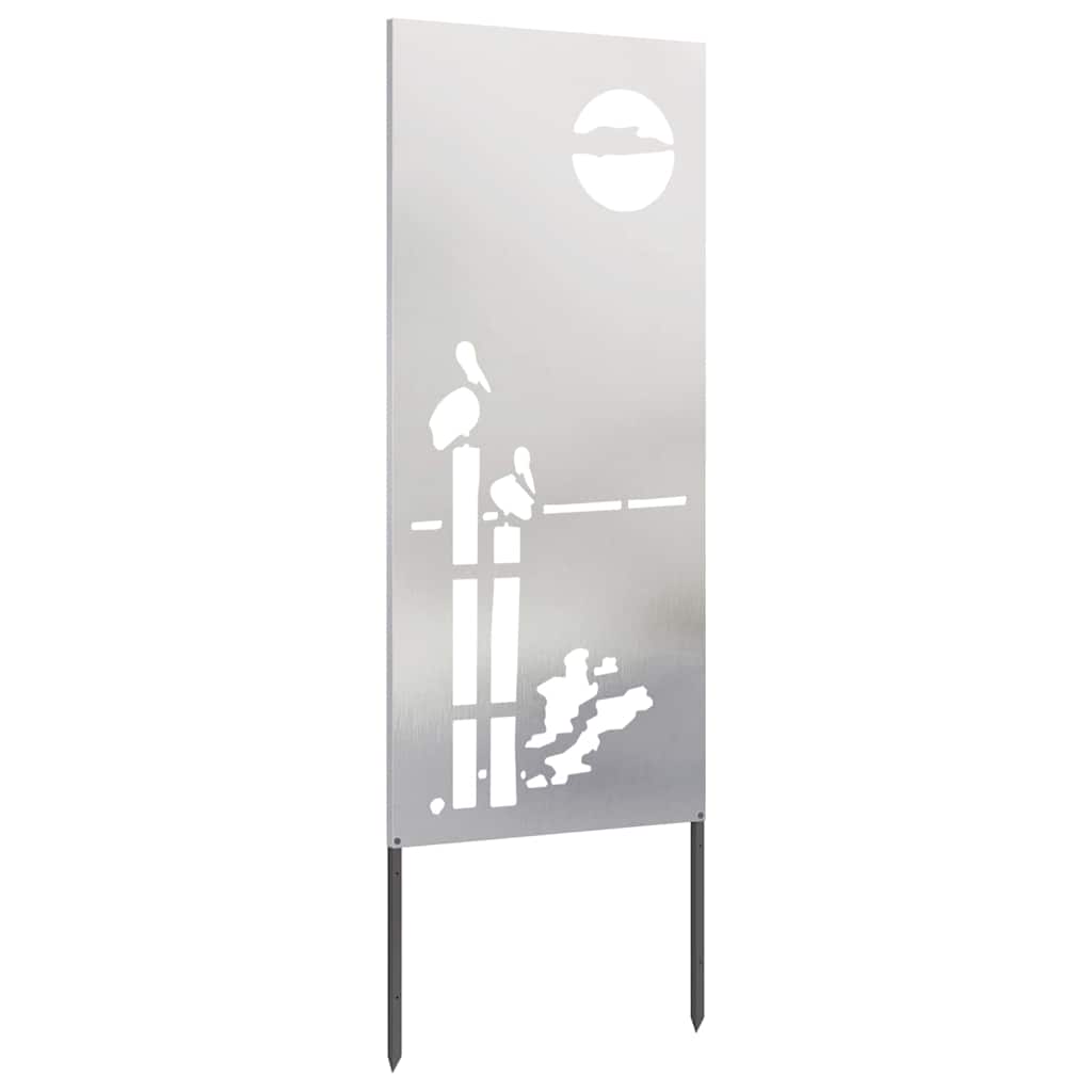 Tuin Privacy Screen Fretwerk Zilver 50 x 140 cm Roestvrij staal is nu te koop bij PeponiXL, paradijselijk wonen!