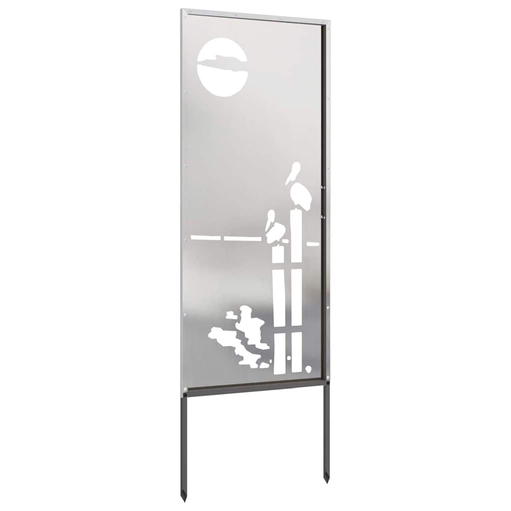 Tuin Privacy Screen Fretwerk Zilver 50 x 140 cm Roestvrij staal is nu te koop bij PeponiXL, paradijselijk wonen!