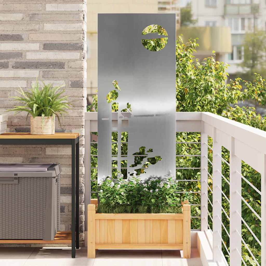 Tuin Privacy Screen Zilver 50 x 140 cm Gegalvaniseerd staal is nu te koop bij PeponiXL, paradijselijk wonen!
