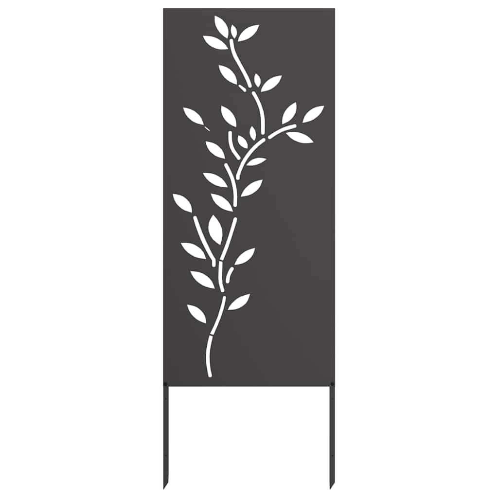 Tuin Privacy Screen Bloemen Zwart 50 x 140 cm Koudgewalst staal is nu te koop bij PeponiXL, paradijselijk wonen!