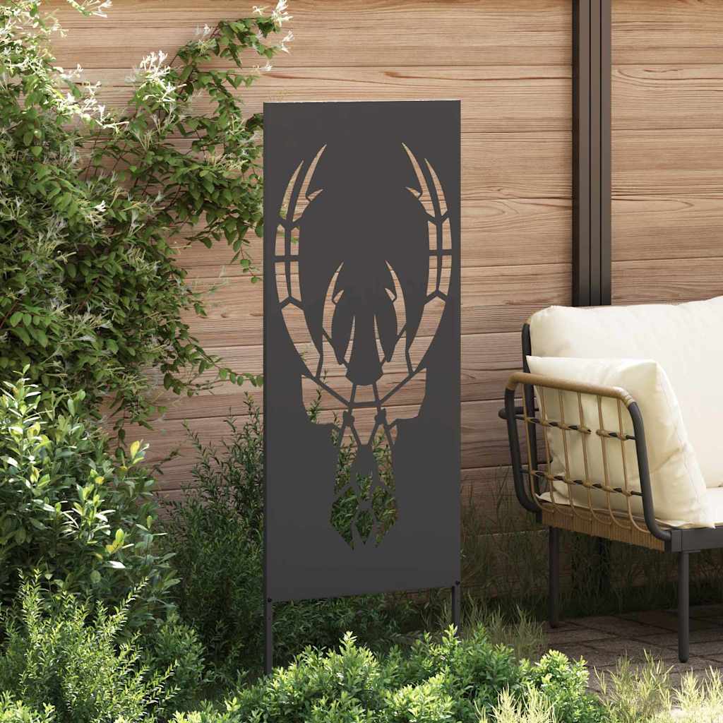 Tuin Privacy Screen Zwart 50 x 140 cm Koudgewalst staal is nu te koop bij PeponiXL, paradijselijk wonen!