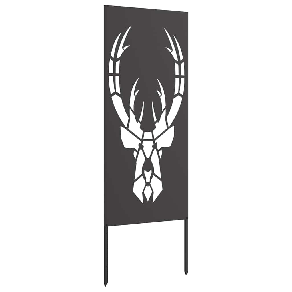 Tuin Privacy Screen Zwart 50 x 140 cm Koudgewalst staal is nu te koop bij PeponiXL, paradijselijk wonen!