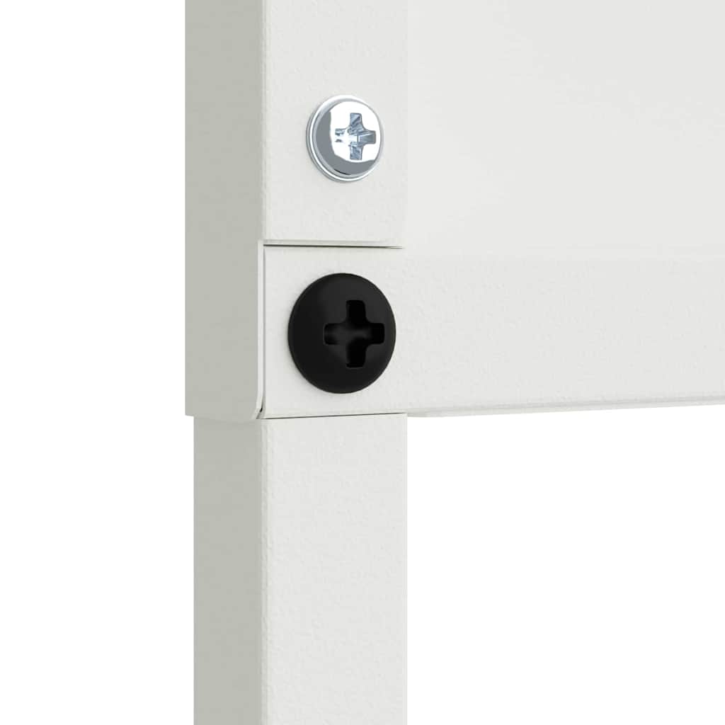 Tuin Privacy Screen Wit 50 x 140 cm Koudgewalst staal is nu te koop bij PeponiXL, paradijselijk wonen!