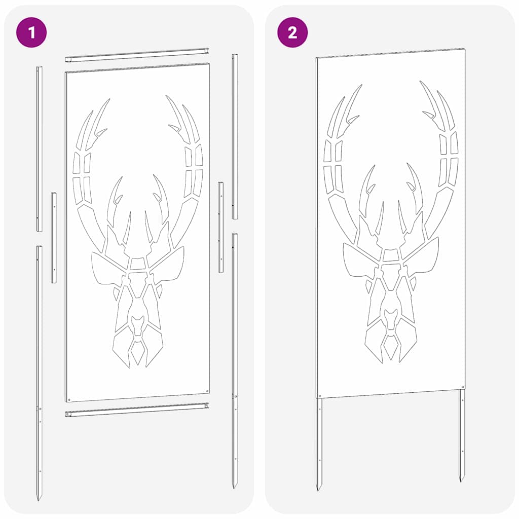 Tuin Privacy Screen Wit 50 x 140 cm Koudgewalst staal is nu te koop bij PeponiXL, paradijselijk wonen!