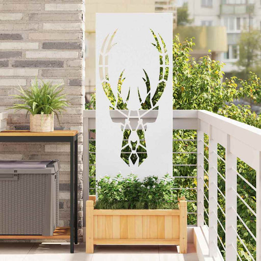 Tuin Privacy Screen Wit 50 x 140 cm Koudgewalst staal is nu te koop bij PeponiXL, paradijselijk wonen!
