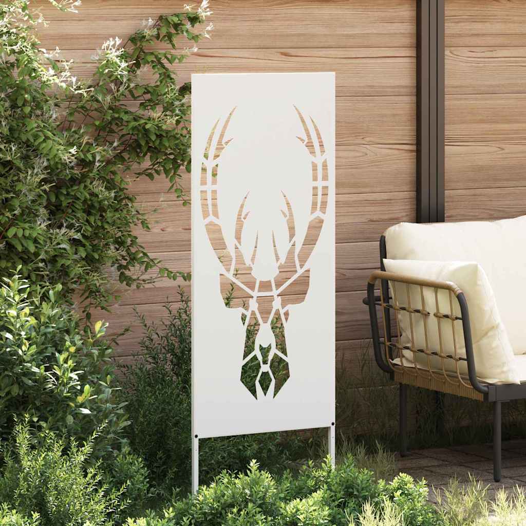 Tuin Privacy Screen Wit 50 x 140 cm Koudgewalst staal is nu te koop bij PeponiXL, paradijselijk wonen!