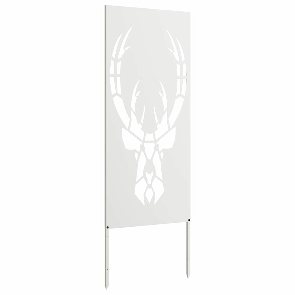 Tuin Privacy Screen Wit 50 x 140 cm Koudgewalst staal is nu te koop bij PeponiXL, paradijselijk wonen!