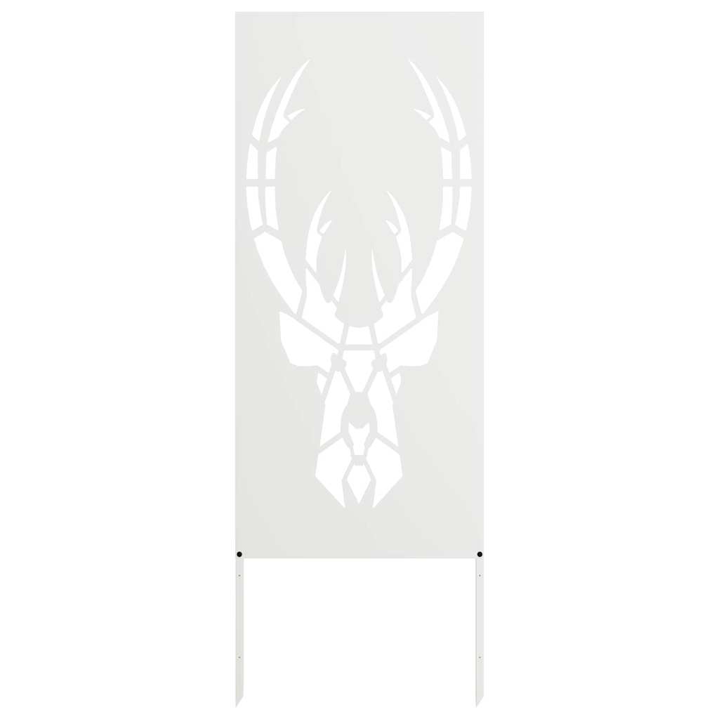 Tuin Privacy Screen Wit 50 x 140 cm Koudgewalst staal is nu te koop bij PeponiXL, paradijselijk wonen!