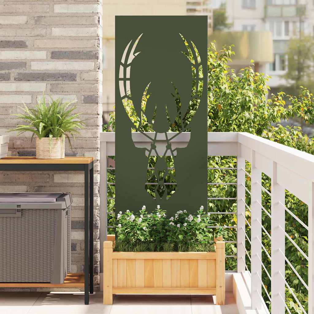 Tuin Privacy Screen Olijfgroen 50 x 140 cm Koudgewalst staal is nu te koop bij PeponiXL, paradijselijk wonen!