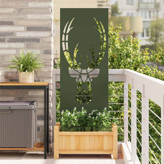 Tuin Privacy Screen Olijfgroen 50 x 140 cm Koudgewalst staal is nu te koop bij PeponiXL, paradijselijk wonen!