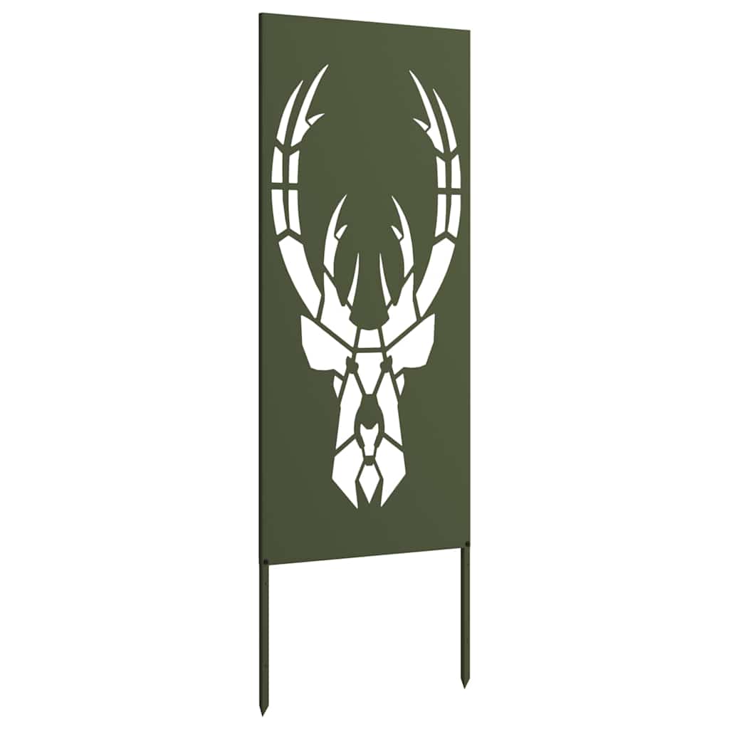 Tuin Privacy Screen Olijfgroen 50 x 140 cm Koudgewalst staal is nu te koop bij PeponiXL, paradijselijk wonen!