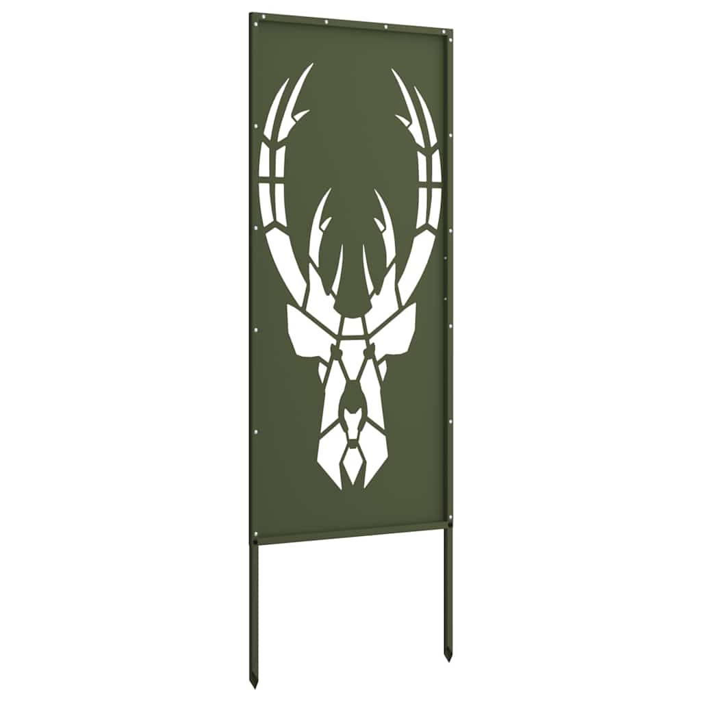 Tuin Privacy Screen Olijfgroen 50 x 140 cm Koudgewalst staal is nu te koop bij PeponiXL, paradijselijk wonen!