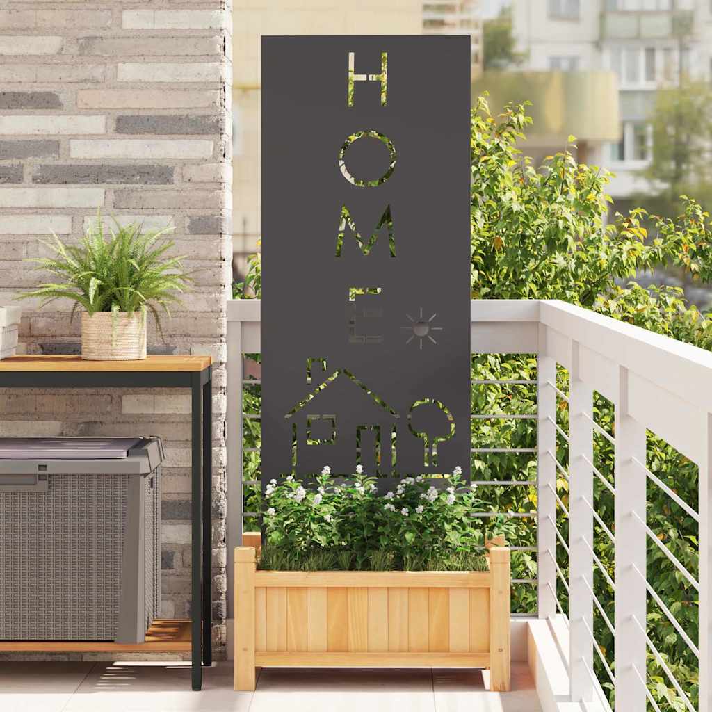 Tuin Privacy Screen Zwart 50 x 140 cm Koudgewalst staal is nu te koop bij PeponiXL, paradijselijk wonen!