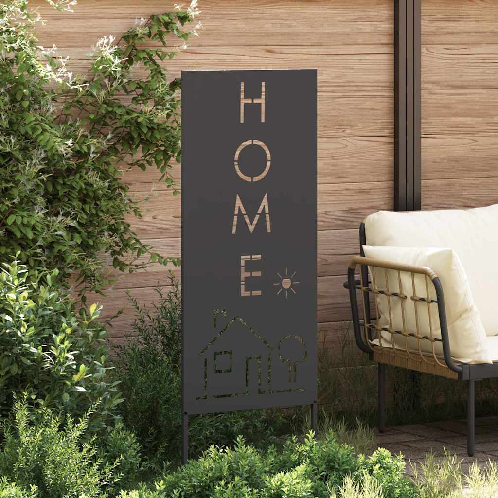 Tuin Privacy Screen Zwart 50 x 140 cm Koudgewalst staal is nu te koop bij PeponiXL, paradijselijk wonen!