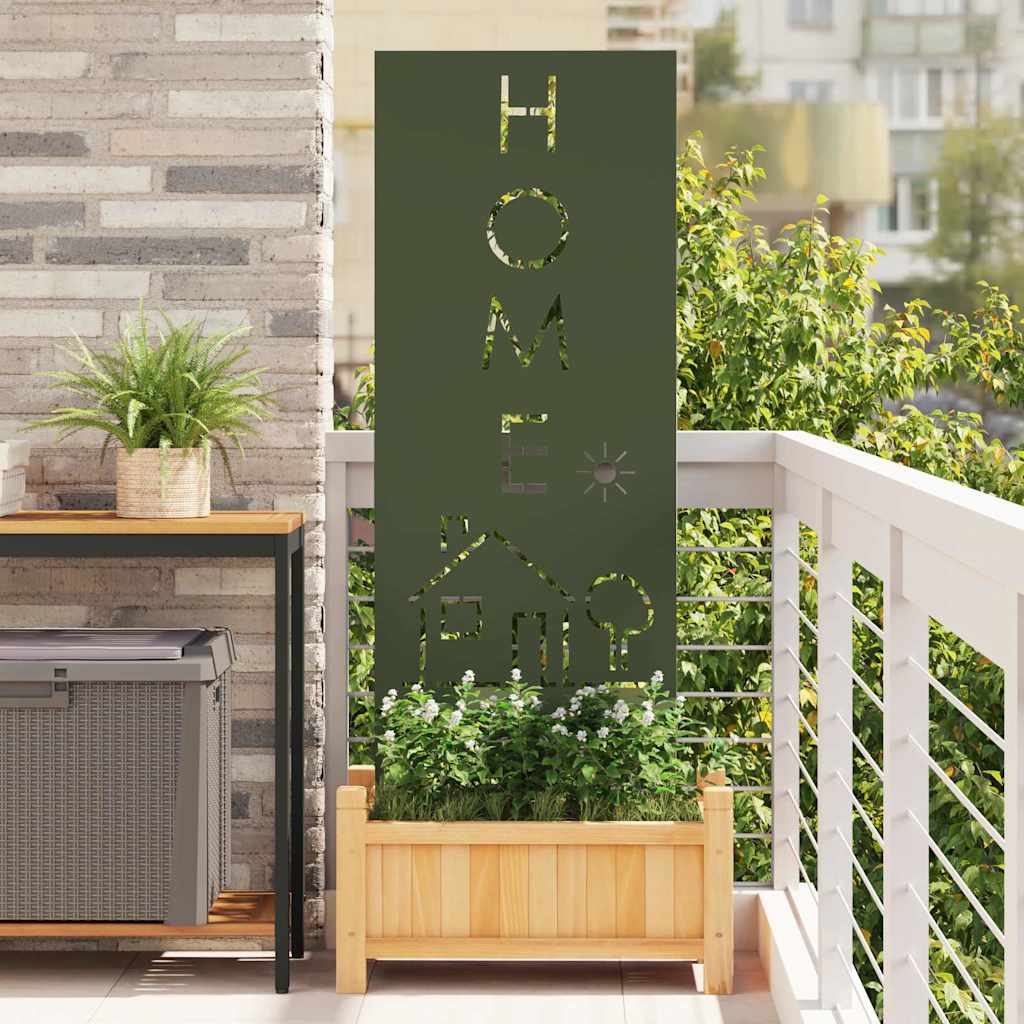 Tuin Privacy Screen Olijfgroen 50 x 140 cm Koudgewalst staal is nu te koop bij PeponiXL, paradijselijk wonen!