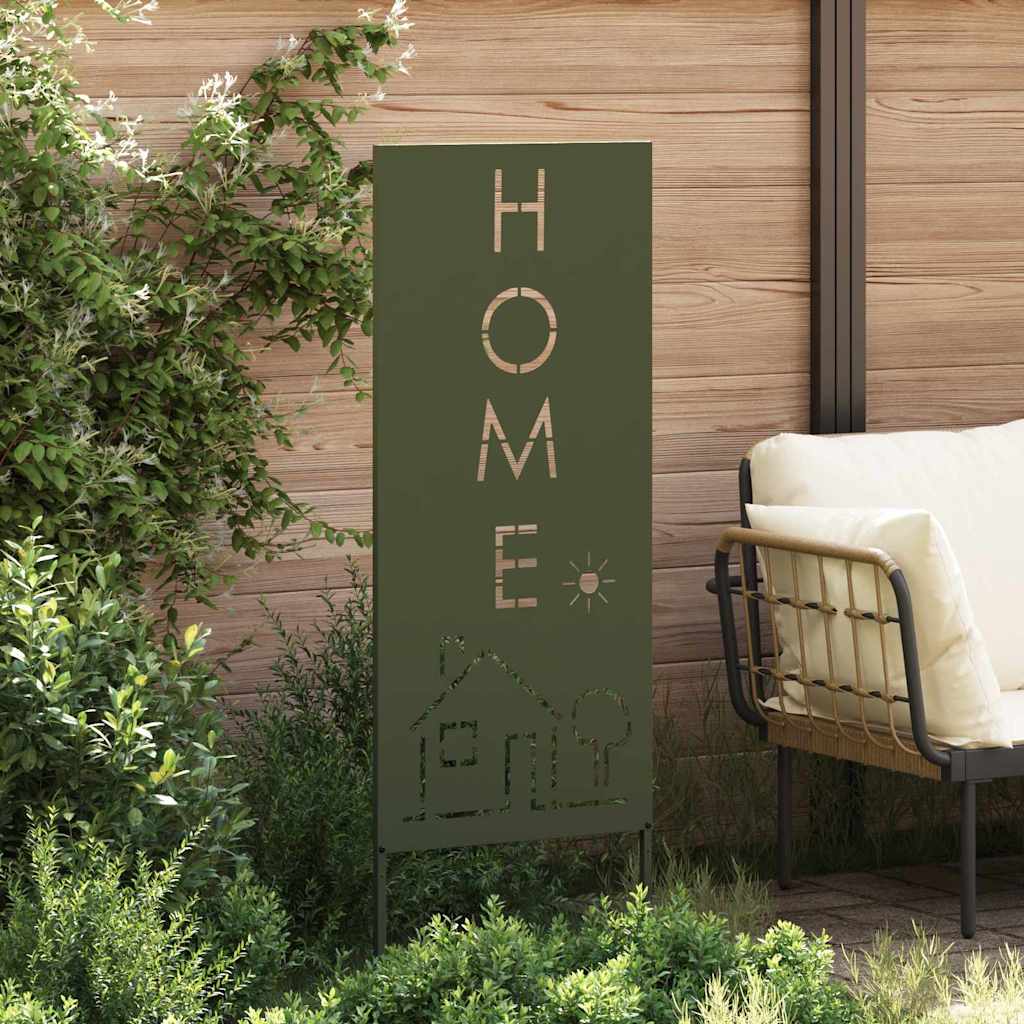 Tuin Privacy Screen Olijfgroen 50 x 140 cm Koudgewalst staal is nu te koop bij PeponiXL, paradijselijk wonen!