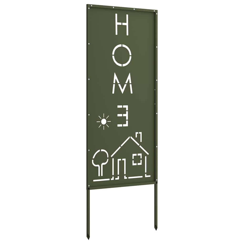 Tuin Privacy Screen Olijfgroen 50 x 140 cm Koudgewalst staal is nu te koop bij PeponiXL, paradijselijk wonen!