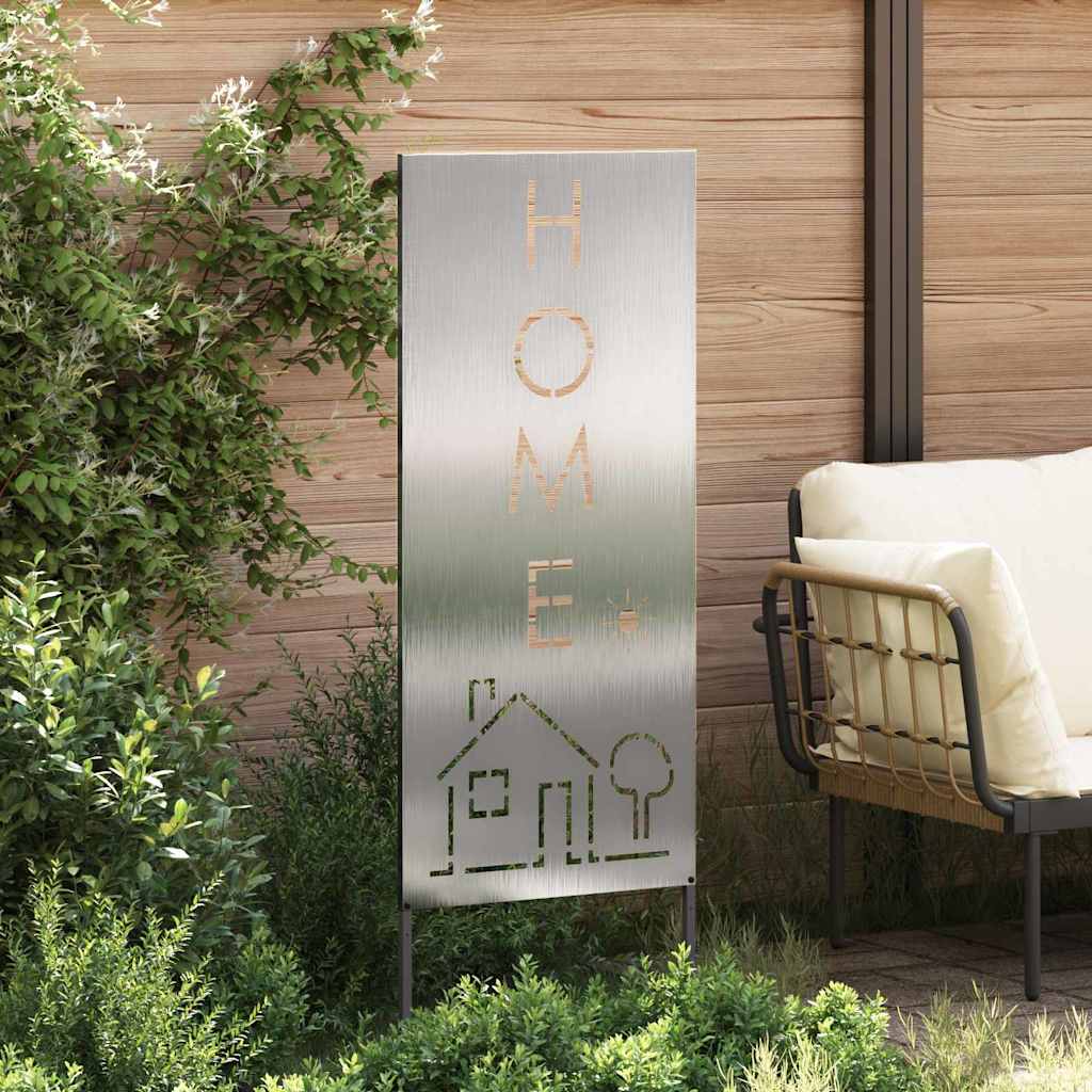 Tuin Privacy Screen Fretwerk Zilver 50 x 140 cm Roestvrij staal is nu te koop bij PeponiXL, paradijselijk wonen!