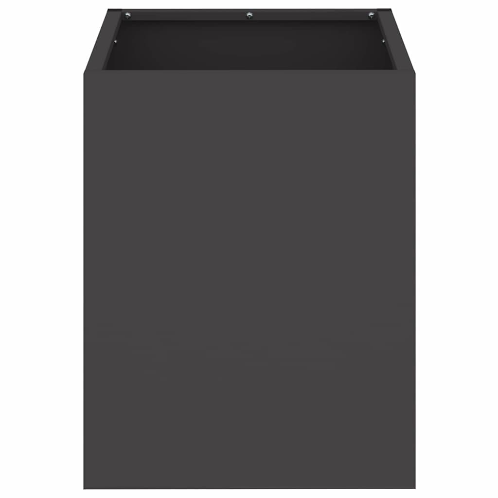 Tuin Bloempot Zwart 32 x 32 x 40 cm Koudgewalst staal is nu te koop bij PeponiXL, paradijselijk wonen!