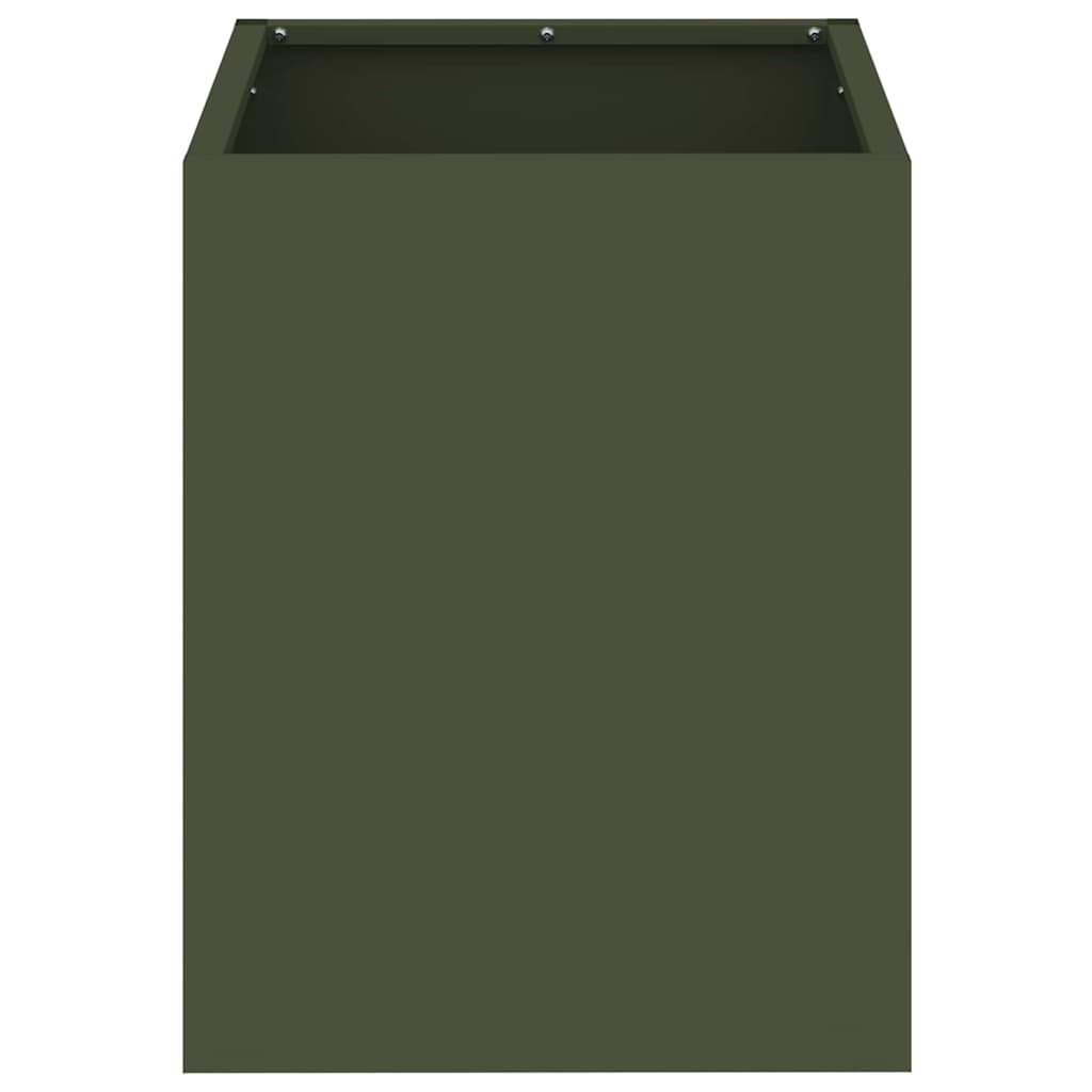 Tuin Bloempot Olijf Groen 32 x 32 x 40 cm Koudgewalst staal is nu te koop bij PeponiXL, paradijselijk wonen!