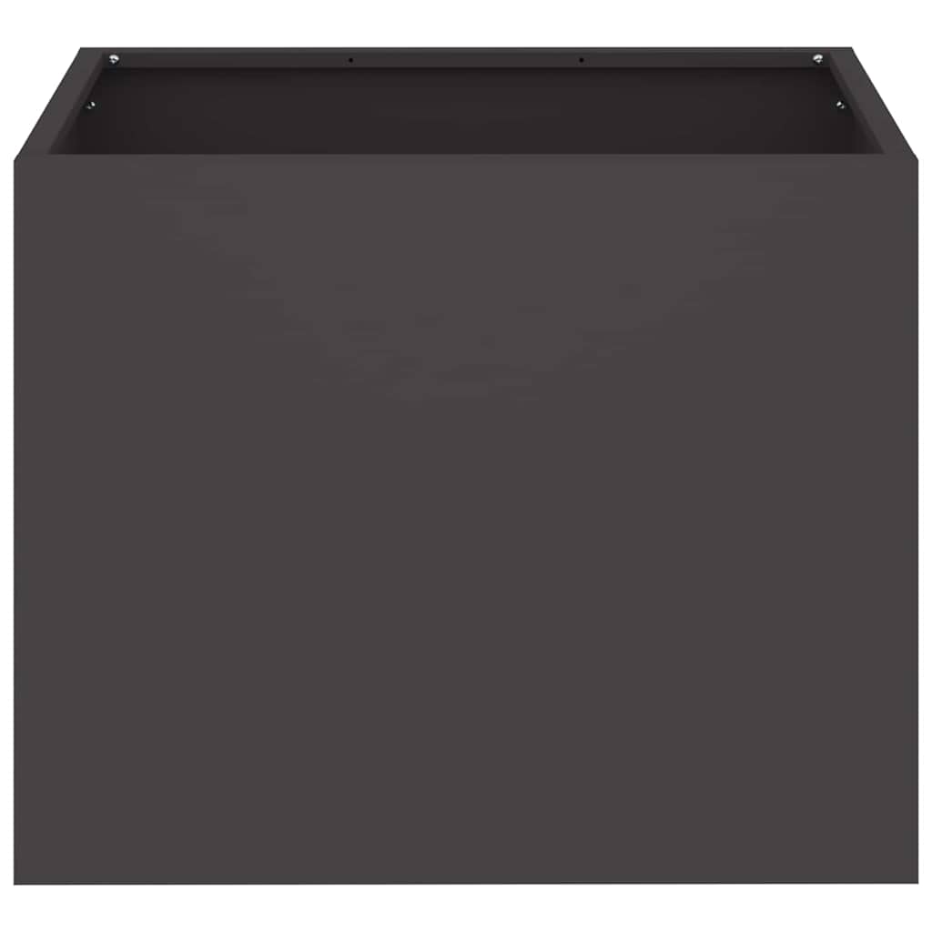 Tuin Bloempot Zwart 50 x 32 x 40 cm Koudgewalst staal is nu te koop bij PeponiXL, paradijselijk wonen!
