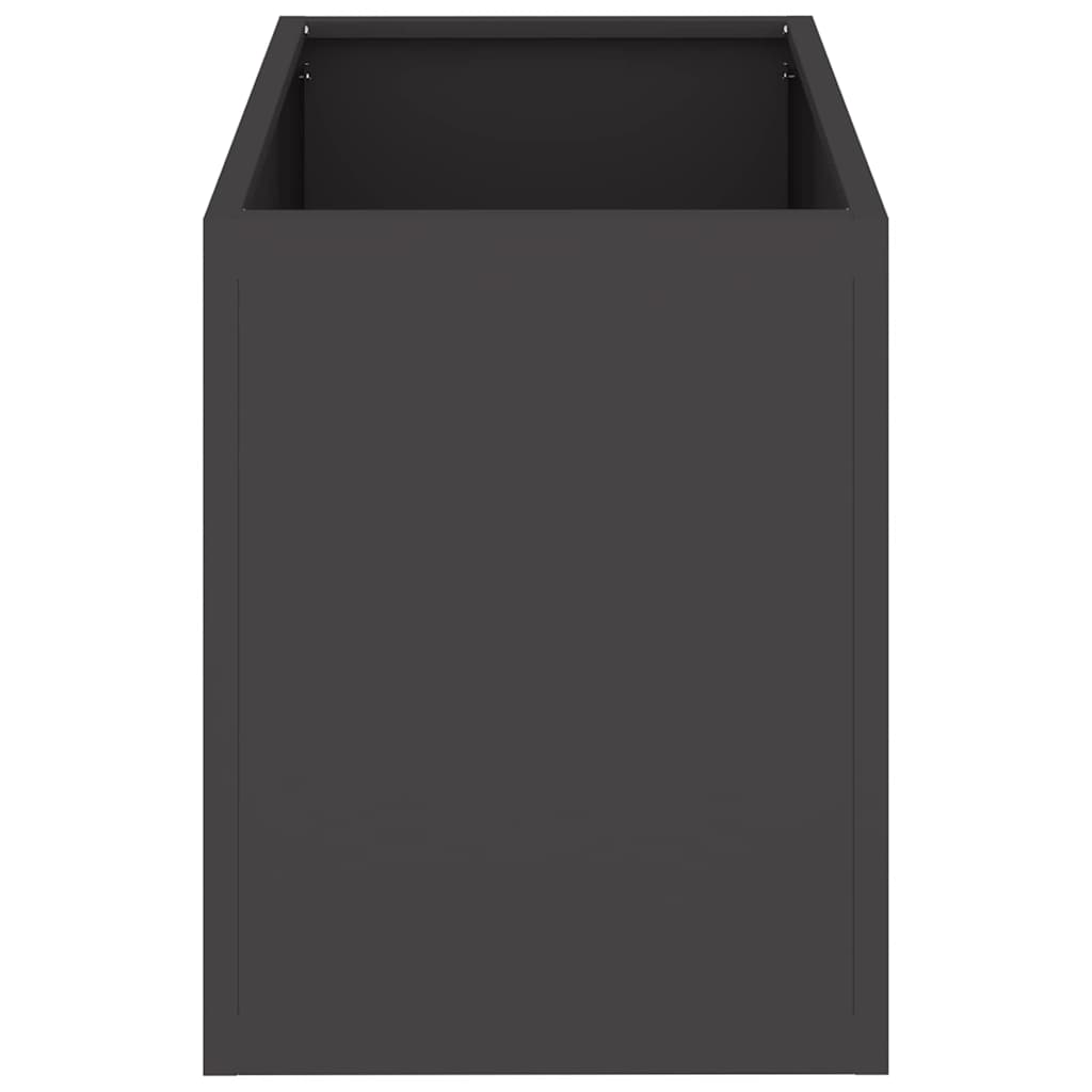 Tuin Bloempot Zwart 50 x 32 x 40 cm Koudgewalst staal is nu te koop bij PeponiXL, paradijselijk wonen!