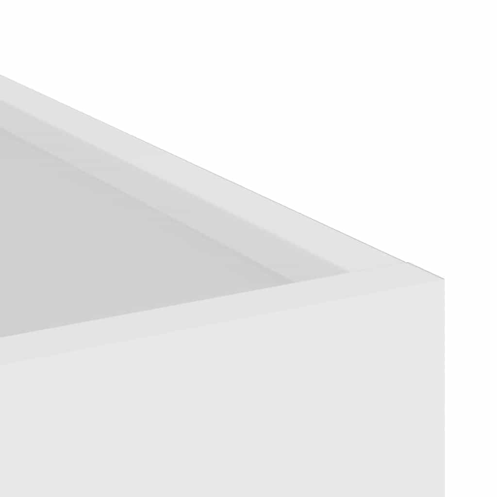 Tuin Bloempot Wit 50 x 32 x 40 cm Koudgewalst staal is nu te koop bij PeponiXL, paradijselijk wonen!