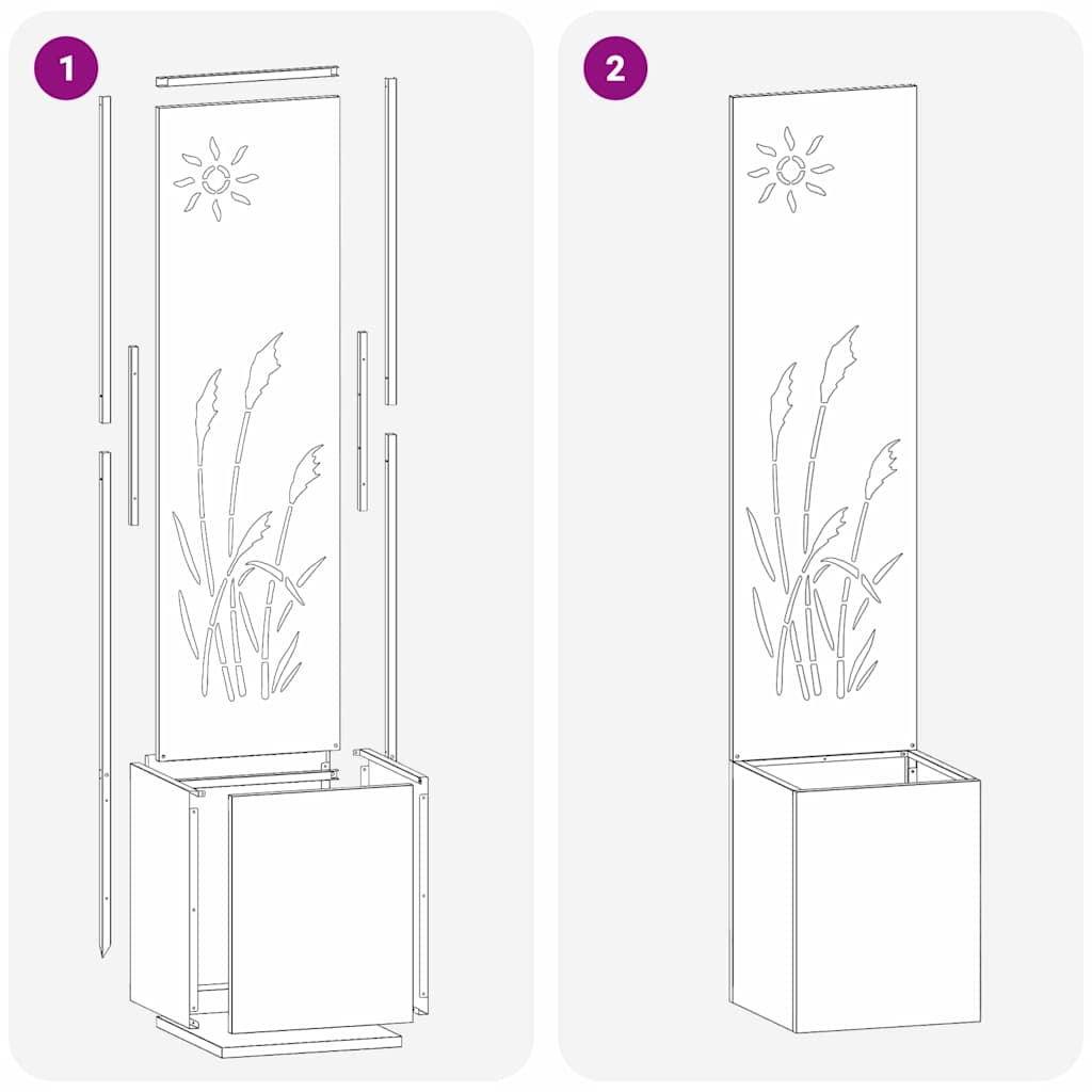 Tuin Privacy Screen Fretwerk Roestig 32 x 140 cm Cortenstaal is nu te koop bij PeponiXL, paradijselijk wonen!