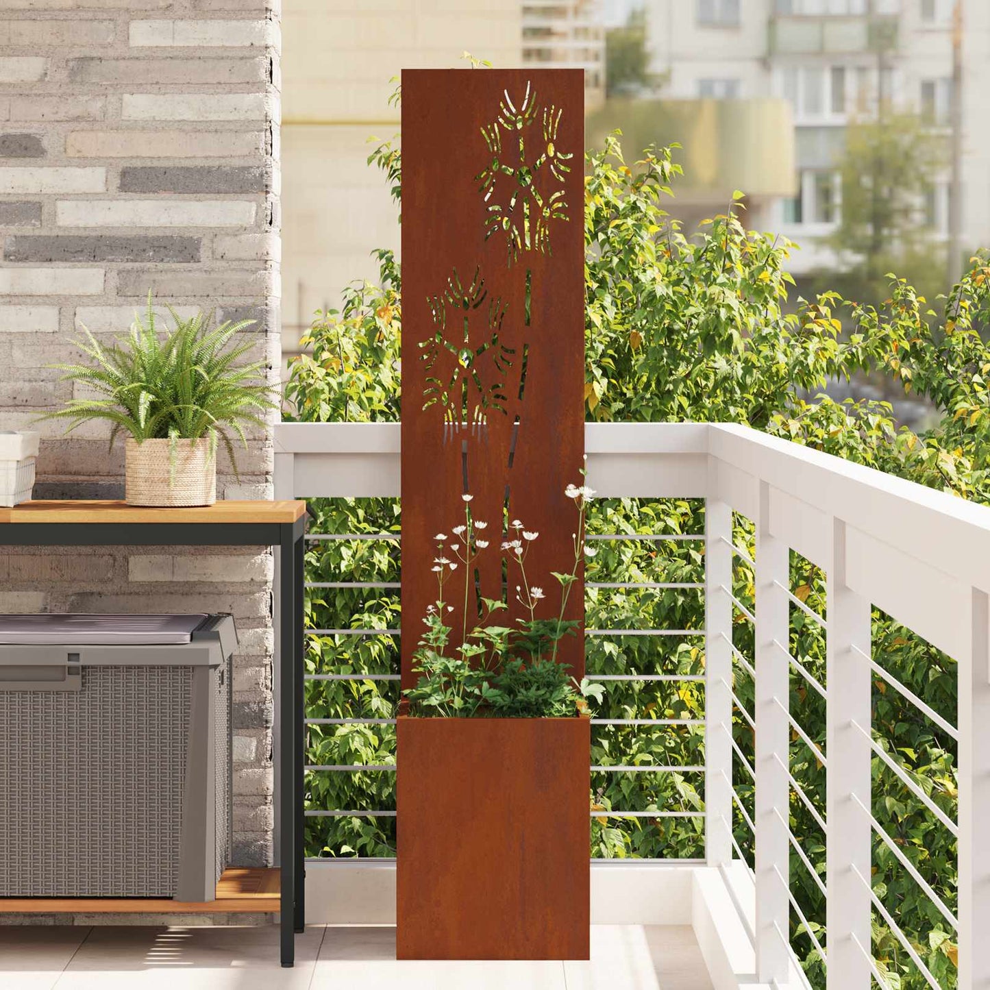 Tuin Privacy Screen Roestig 32 x 32 x 150 cm Cortenstaal is nu te koop bij PeponiXL, paradijselijk wonen!