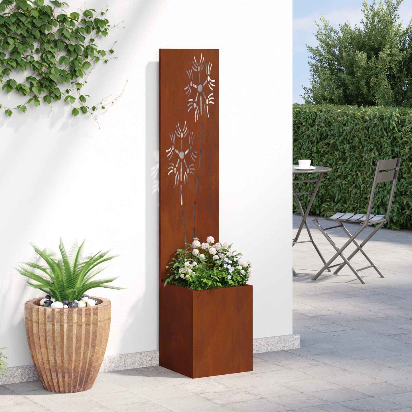 Tuin Privacy Screen Roestig 32 x 32 x 150 cm Cortenstaal is nu te koop bij PeponiXL, paradijselijk wonen!