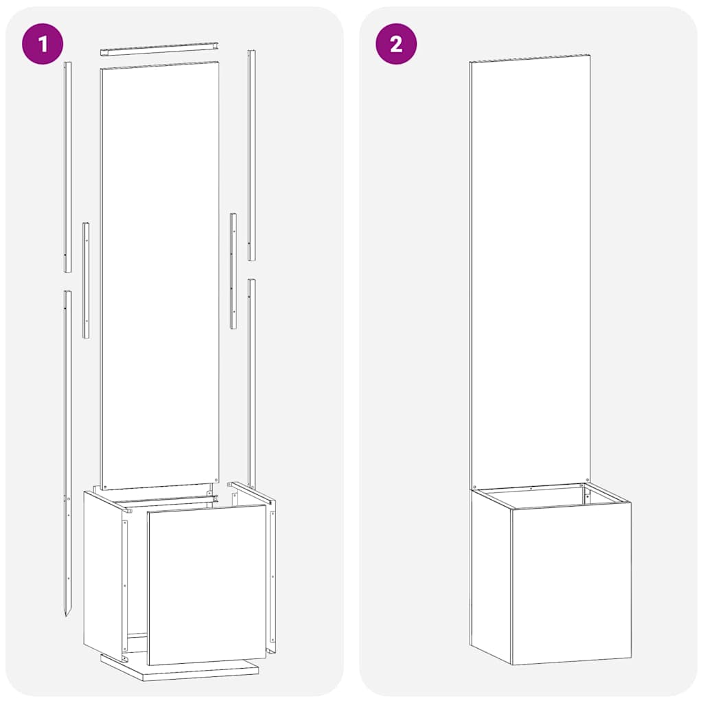 Tuin Privacy Screen Roestig 50 x 32 x 150 cm Cortenstaal is nu te koop bij PeponiXL, paradijselijk wonen!
