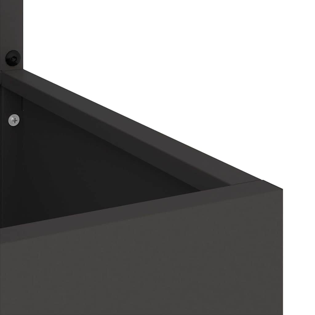 Tuin Privacy Screen Zwart 32 x 32 x 150 cm Koudgewalst staal is nu te koop bij PeponiXL, paradijselijk wonen!