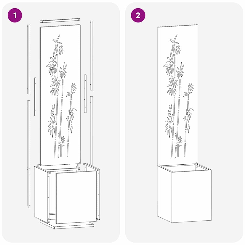 Tuin Privacy Screen Bloemen Wit 32 x 150 cm Koudgewalst staal is nu te koop bij PeponiXL, paradijselijk wonen!