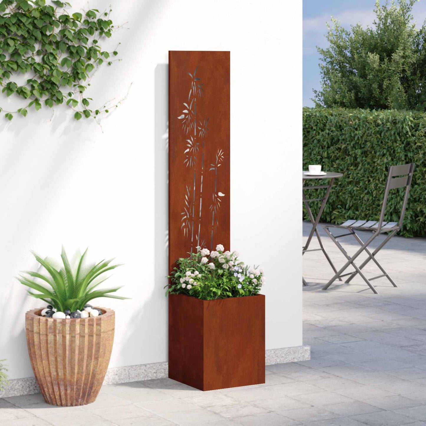 Tuin Privacy Screen Roestig 32 x 32 x 150 cm Cortenstaal is nu te koop bij PeponiXL, paradijselijk wonen!