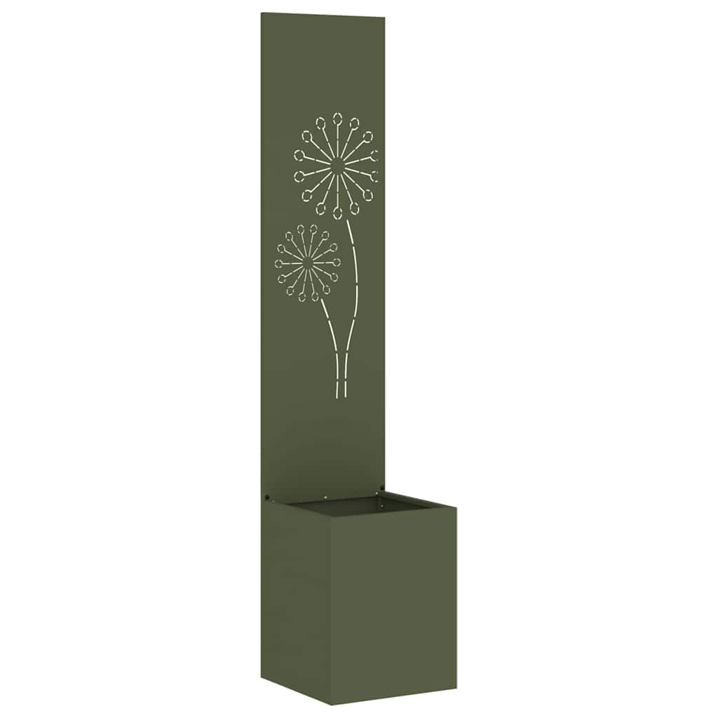 Tuin Privacy Screen Olijfgroen 32 x 150 cm Koudgewalst staal is nu te koop bij PeponiXL, paradijselijk wonen!