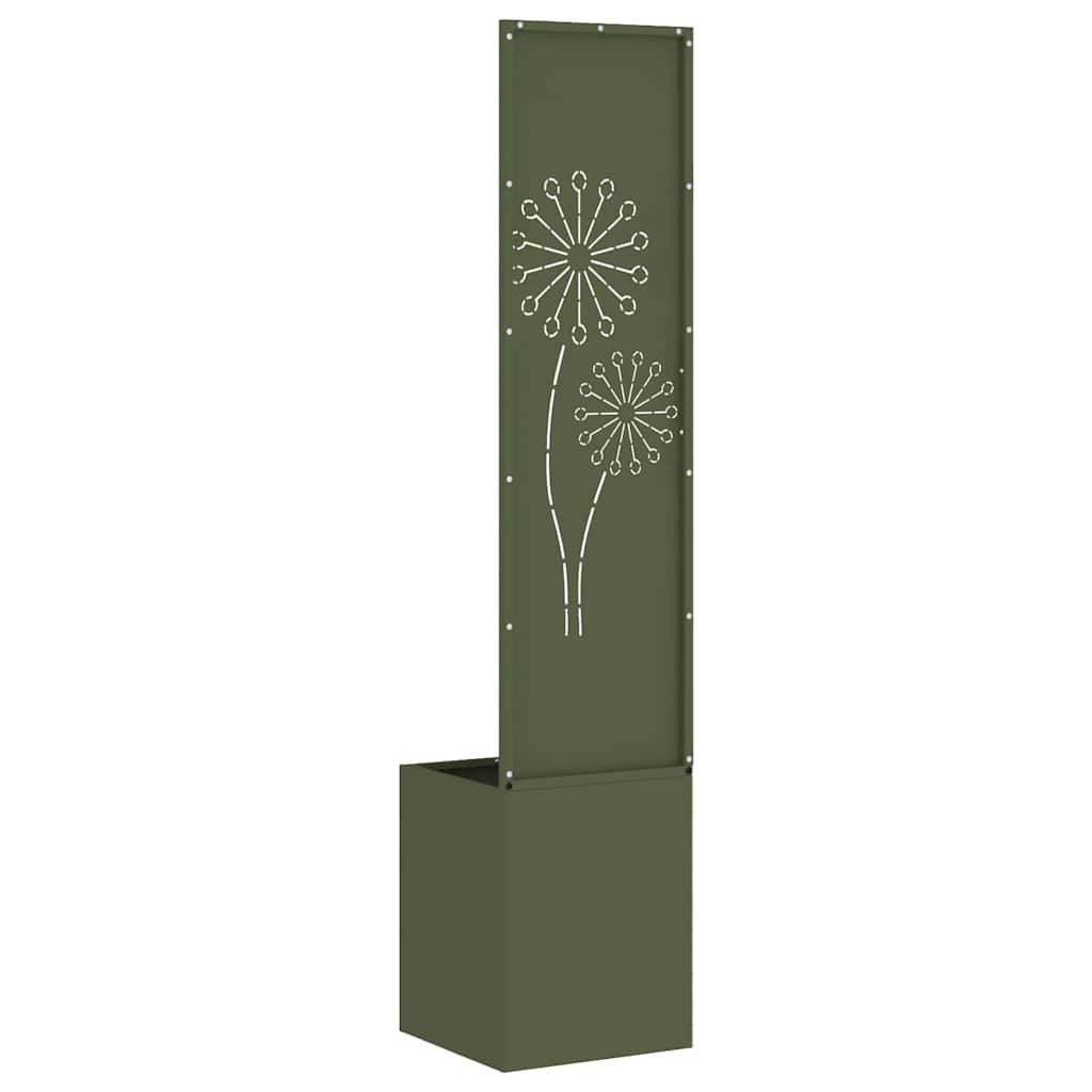 Tuin Privacy Screen Olijfgroen 32 x 150 cm Koudgewalst staal is nu te koop bij PeponiXL, paradijselijk wonen!