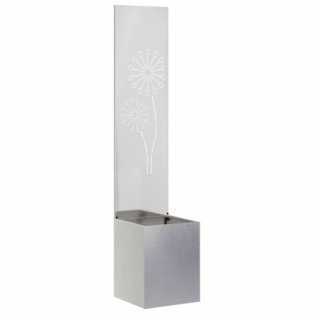 Tuin Privacy Screen Fretwerk Zilver 32 x 150 cm Roestvrij staal is nu te koop bij PeponiXL, paradijselijk wonen!