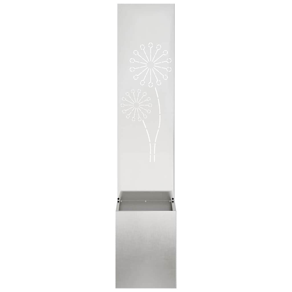 Tuin Privacy Screen Fretwerk Zilver 32 x 150 cm Roestvrij staal is nu te koop bij PeponiXL, paradijselijk wonen!