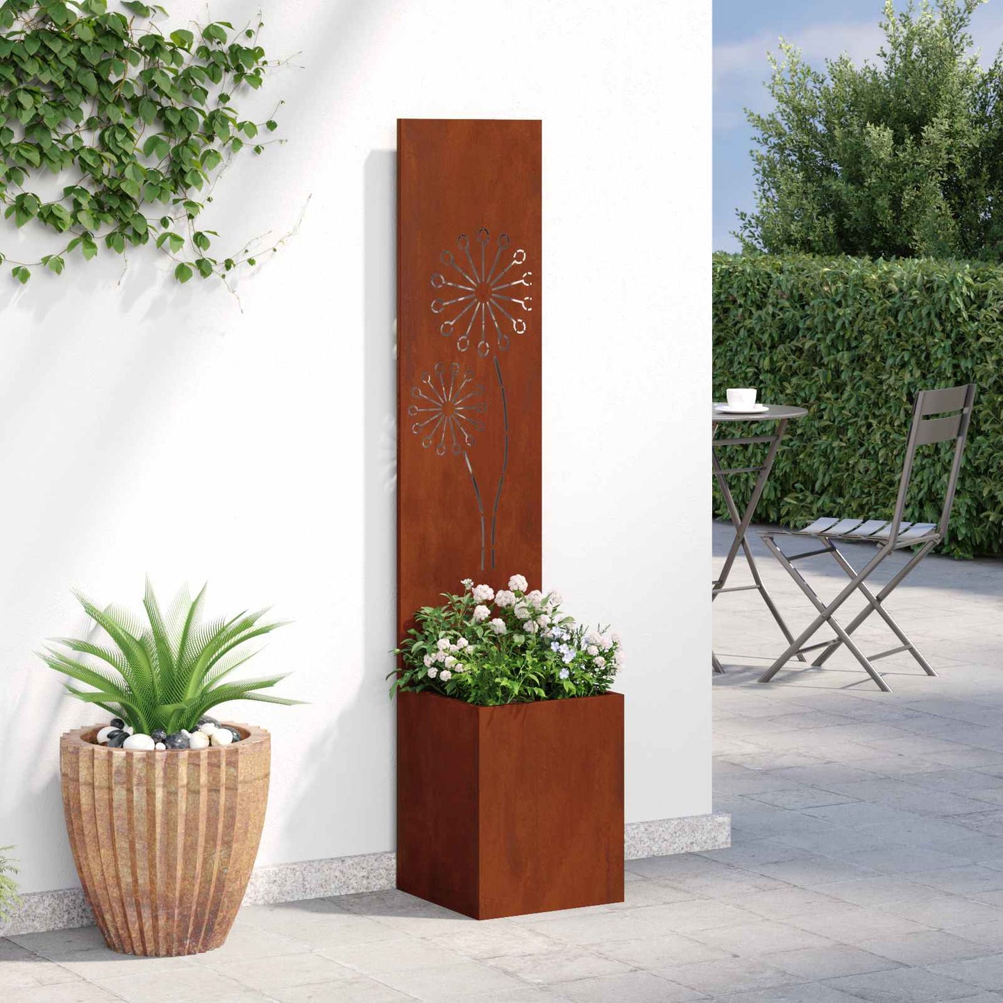 Tuin Privacy Screen Roestig 32 x 32 x 150 cm Cortenstaal is nu te koop bij PeponiXL, paradijselijk wonen!